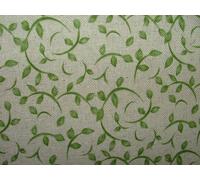 Finali Foglie Verde Lino Misto Cotone Tessuto Tenda Fodera Cuscino