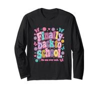 Finally Back to School No-One Ever Said Funny Teacher Maglia a Manica
