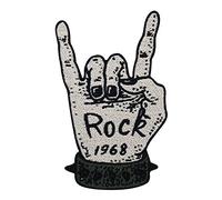 Finally Home Metal Hand Rock Finger 1968 Toppa termoadesiva | Mano Cornuta Toppe musicali da stirare