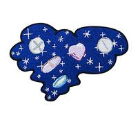 Finally Home Pill Universe Toppa termoadesiva | Toppe per la notte delle stelle spaziali, toppe per lo spazio, toppe per giacche di jeans e vestiti