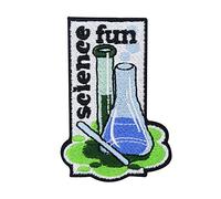 Finally Home Science Fun - Toppa termoadesiva | Scritta: chimica, biologia, fisica, medica e astronauta. Come toppa termoadesiva per camice e zaino.