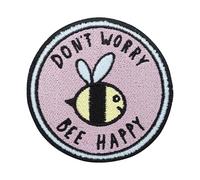 Finally Home Toppa con attacco a strappo - Dont worry bee Happy | Toppe divertenti, ape, toppe da palestra, toppa rosa