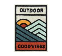 Finally Home Toppa da agganciare - Outdoor Good Vibes | Zaino patch per esterni, toppa per escursioni, distintivo natura, badge montagna