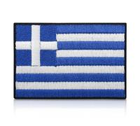 Finally Home Toppa termoadesiva con bandiera della Grecia, 7,5 x 5 cm, toppa con bandiera greca