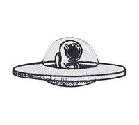 Finally Home Toppa termoadesiva da applicare con l'astronauta in un Ufo | Toppe divertenti spaziali, toppe da stiro Alien