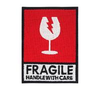 Finally Home Toppa termoadesiva - Fragile | Toppe da vino, toppa rossa, toppe da viaggio, toppa da stiro per zaino da viaggio, giacca di jeans Mental Health