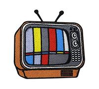 Finally Home Toppa termoadesiva per televisori retrò, stile vintage, toppe colorate Old School
