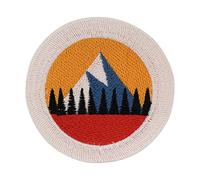 Finally Home Toppa termoadesiva - Piccole montagne | Toppa da stirare vintage, mini montagna, albero foresta applique, Escursionista Patch Outdoor