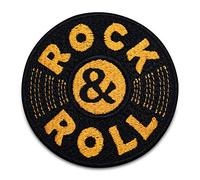 Finally Home Rock and Roll - Toppa termoadesiva per lastre musicali, toppe con ferro da stiro, toppe