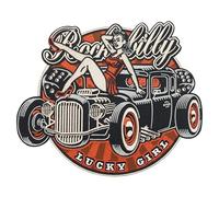 Finally Home Toppa termoadhesiva - Grande Toppa Retrò Rockabilly Auto d’Epoca per Schiena | Giacca Patch termoadesivo, Moto Patch da stirare, Fregio termoadesivo, Sexy Biker Toppa da cucire