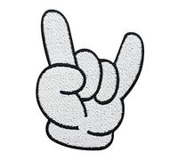 Finally Home Toppa termoadhesiva - Mano rock bianca cartoon | Comic Patch termoadesivo, Manga Patch da stirare, Topo Fregio termoadesivo, Toppa da cucire