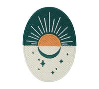 Finally Home Toppa termoadhesiva - Soul of The Moon Collection: Alba | Luna Patch termoadesivo, Sole Patch da stirare, Natura Fregio termoadesivo, Energia Toppa da cucire