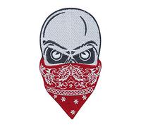 Finally Home Toppa termoadhesiva - Teschio con Bandana Rossa | Pirata Patch termoadesivo, Biker Patch da stirare, Rosso Fregio termoadesivo, Rock Toppa da cucire
