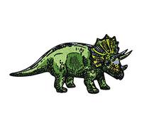 Finally Home - Toppe termoadesive, da incollare termicamente, motivo: triceratopo, dinosauri, animali, per bambini, per ragazzi