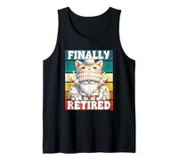 Finally Retired Cat Grandpa For Cat Mom Funny Cat Retirement Canotta