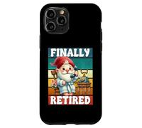 Finally Retired Dad Gnome For Men And Women Happy Retirement Custodia per iPhone 11 Pro
