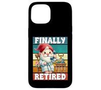 Finally Retired Dad Gnome For Men And Women Happy Retirement Custodia per iPhone 15