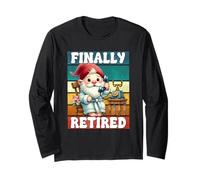 Finally Retired Dad Gnome For Men And Women Happy Retirement Maglia a Manica