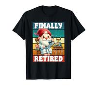 Finally Retired Dad Gnome For Men And Women Happy Retirement Maglietta