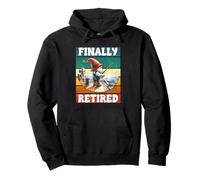 Finally Retired Fishing Grandpa Gnome Graphic For Retirement Felpa con Cappuccio