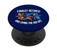 Finalmente in pensione e vivere la vita Koi PopSockets PopGrip Adesivo
