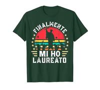Finalmente Laureato Scherzo Regalo Laurea Costume Laureati Maglietta, Uomo, Verde Foresta, M