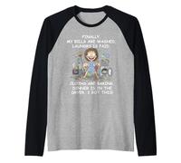 Finalmente Le Mie bollette Sono pagate Il bucato è finito Mom Life Maglia con Maniche Raglan