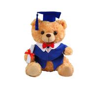 Finalmente l'orso pluh | Bachelor Teddybär | Regalo di laurea | Dolce giocattolo soft con cappello e veste come ricordo per la laurea 2025, decorazione per la scuola, l'asilo, i ragazzi e le ragazze