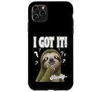 FINALMENTE pensatore lento carino bradipo domande risposte Custodia per iPhone 11 Pro Max