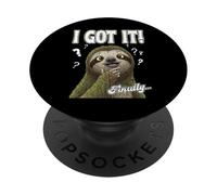 FINALMENTE pensatore lento carino bradipo domande risposte PopSockets PopGrip Adesivo