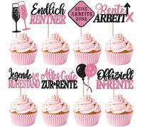 Finalmente pensionato, decorazione per torte con glitter, leggenda in pensione, decorazione per torte, pensionati, cupcake, decorazione per pensione, a tema, feste, torte, colore nero e rosa