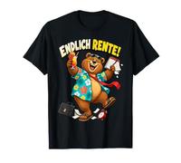Finalmente Pensione Orso Divertente per la Pensione Maglietta