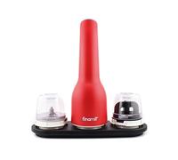 FinaMill Set regalo con macina pepe e macina spezie ricaricabile tramite USB, include 2 cialde Pro Plus a cambio rapido, 1 contenitore Max Pod e vassoio nero Trio, elementi in ceramica per macinare,