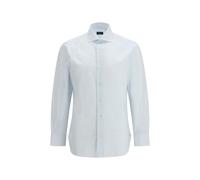 Finamore Blue Cotton Pattern Shirt - 40