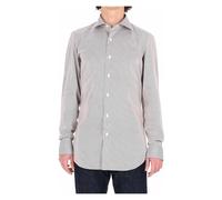 Finamore - Camicia sartoriale bacchettata in twill 120's linea Milano - - Shirts - Uomo - Marrone - 2XL