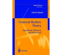 Financial Markets Theory: Equilibrium, Efficiency and Information