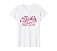 Finanziamento per la Ricerca scientifica Funny Gen Z Meme Scientist Maglietta con Stampa Grafica Economica, Donna, Bianco, S