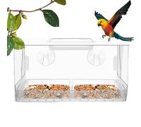 Finanziatore per uccelli finestra, Visualizza chiara Eattore per uccelli vassoio per finestre - Vistaprint Bird finestra con potente tanta di aspirazione - 2 vassoi rimovibili e copertura del tetto, f