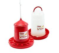 FINCA CASAREJO Mangiatoia e Abbeveratoio per Galline e Altro Pollame - Confezione 4Kg e 5L in Plastica - Corda Inclusa per la Sospensione