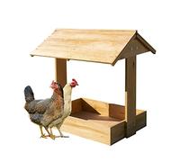 FINCA CASAREJO Sabbiera per Polli e Altri Pollame - Bellissimi Mobili in Legno - Bagno di Sabbia per Pollame - Cura delle Piume - Cassetta con Tetto