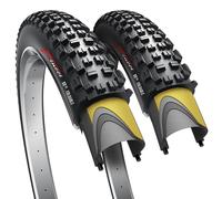 Fincci Bici Copertoni MTB 27.5 x 2.25 - Coppia Pieghevole Gomme Nero 57-584 con Antiforatura 1mm - Biciclette Pneumatici 27,5" per Adulto Donna e Uomo - Imballaggio Accessori per Mountain & E bike