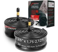 Fincci Camera d'aria 26 MTB - Camera d'aria bici da corsa 26 x 26 x 1,75 2,125 2