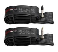 Fincci Cameras d'aria bici da corsa 26 x1.75x 1.95 x2.00x2.1 Coppia Camera d'aria 26 MTB - pollici per Montagna Strada Bici MTB Ibrida Uomo Biciclettas - Valvola Interna Presta 48mm - Confezione da 2
