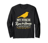 Finch Flock Founder Piccolo Bird Lover Backyard Birding Pride Maglia a Manica