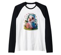 Finch Uomo Donna Boba Tea Kawaii Bubble Tea Fringuello Maglia con Maniche Raglan