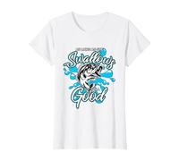 Finché ingoia Tutto Bene Maglietta, Donna, Bianco, XL