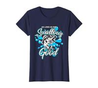 Finché ingoia Tutto Bene Maglietta, Donna, Navy, M