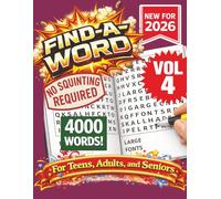 FIND-A-WORD Search Puzzle Book- New for 2026! 4000 Words-NO SQUINTING REQUIRED! VOL 4!: FIND-A-WORD Search Puzzle book for all ages. Puzzles to keep ... at home, or other free time! 8.5x11 Format.