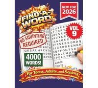 FIND-A-WORD Search Puzzle Book- New for 2026! 4000 Words-NO SQUINTING REQUIRED! VOL 9: FIND-A-WORD Search Puzzle book for all ages. Puzzles to keep ... at home, or other free time! 8.5x11 Format.