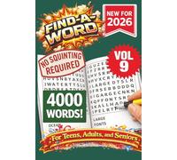 FIND-A-WORD Search Puzzle Book- New for 2026! 4000 Words-NO SQUINTING REQUIRED! VOL 9: FIND-A-WORD Search Puzzle book for all ages. Puzzles to keep ... at home, or other free time! 6x9 Format.